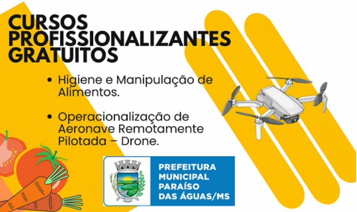 Imagem de compartilhamento para o artigo Prefeitura de Paraíso das Águas oferece cursos profissionalizantes gratuitos para a comunidade da MS Todo dia